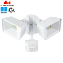 Promouvoir le prix ETL CETL énumérés 10wx2 double tête LED Outdoor capteur de sécurité